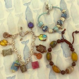 Colorful Glass Vintage Bracelets